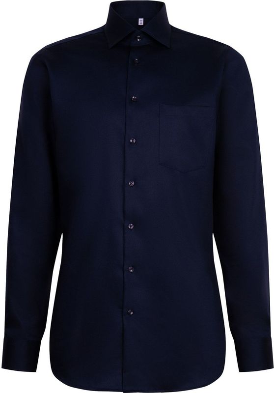 Seidensticker Overhemd donkerblauw, Effen