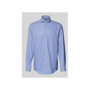Seidensticker Zakelijk overhemd voor heren, regular fit, strijkvrij, Kent-kraag, lange mouwen, 100% katoen, blauw, 38