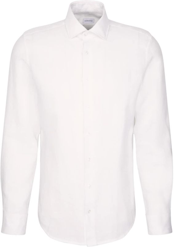 SEIDENSTICKER - Zakelijk Overhemd - Wit - Slim Fit - Lange Mouw