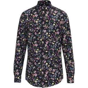 Seidensticker Zakelijk overhemd voor heren, regular fit, zacht, kentkraag, lange mouwen, 100% katoen, grijs, 40