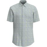 Seidensticker Zakelijk overhemd voor heren, regular fit, zacht, button-down-kraag, korte mouwen, 100% katoen, geel, 38