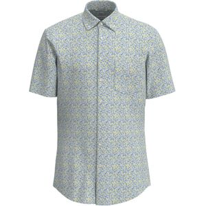 Seidensticker Zakelijk overhemd voor heren, regular fit, zacht, button-down-kraag, korte mouwen, 100% katoen, geel, 38