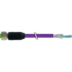 Murr Elektronik M12 Bu 0° vrij kabeleinde DeviceNet PUR AWG24+AWG22 afgeschermd vt UL/CSA+trailkabel 5m, Kabels + Stekkers, Paars