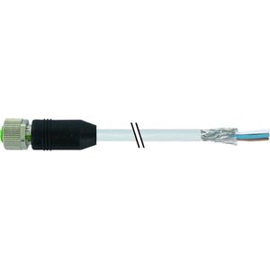 Murr Elektronik M12 Bu. ger. afgeschermd met vrij kabeleinde PVC-OB 5x0.34 afgeschermd 5m, Kabels + Stekkers, Grijs