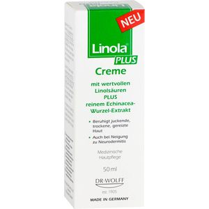 Linola Plus - Crème - 50 ml - Intensieve Verzorging voor Jeukende en Droge Huid
