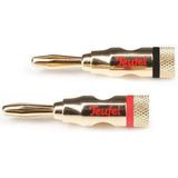 Teufel - C8502P - Bananenstekker - Goud - Metaal - Verpakkingseenheid 2 Stuks