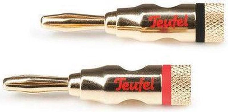 Teufel - C8502P - Bananenstekker - Goud - Metaal - Verpakkingseenheid 2 Stuks