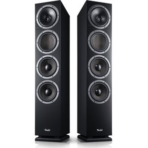Teufel Theater 500 - Vloerstaande speakers met 3-kanaals systeem en 2 zware woofers - Set van 2 - zwart