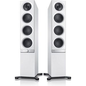 Teufel STEREO L - Vloerstaande tower speakers met geïntegreerde versterker voor wifi en bluetooth streaming Wit