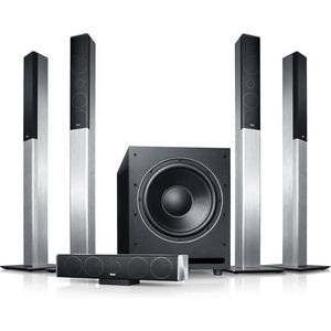 Teufel LT 4 Power XL Edition ""5.1-Set L"" - home cinema met XXL Subwoofer en slanke 3-kanaals zuilluidsprekers