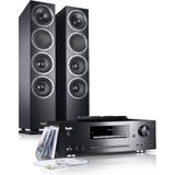 Teufel KOMBO 500 | All-in-one stereo set | Vloerstaande speakers THEATER 500 | Met bluetooth en cd/mp3 receiver | Zwart