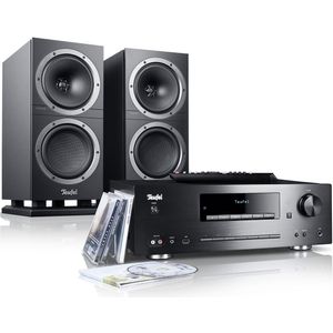 Teufel THEATER 500S KOMBO | All-in-one stereo set |Boekenplankspeakers THEATER 500 | Met bluetooth en cd/mp3 receiver | Zwart