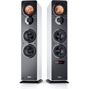 Teufel Ultima 40 Aktiv | Stereo Stand Lautsprecher Paar | Aktive 3-Wege | inkl. 5 m Lautsprecherkabe | WeiÃŸ