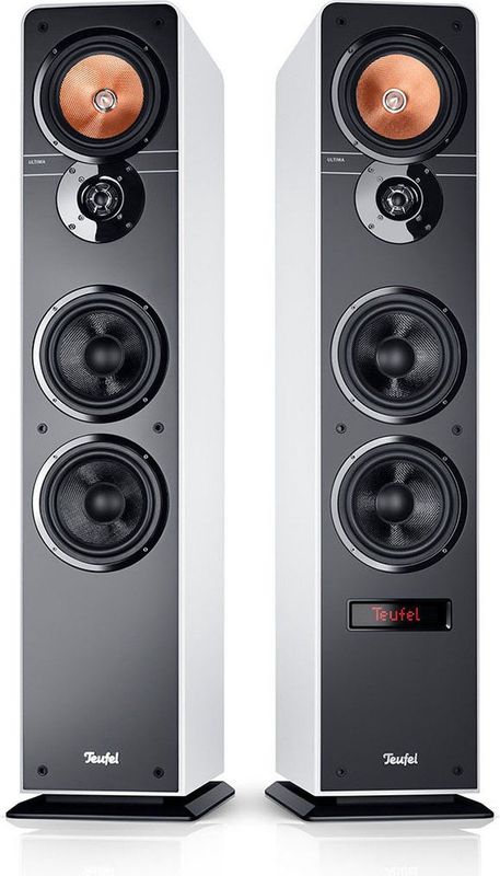 Teufel ULTIMA 40 ACTIVE - 3-kanaals actieve vloerstaande stereo speakers - Bluetooth aptX® - HDMI ARC - Set van 2 - wit