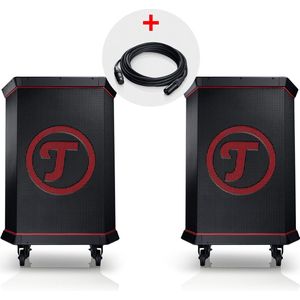 Teufel ROCKSTER Stereo set - Krachtigste portable bluetooth speaker ter wereld - 121 dB - 2-kanaals dj-mengpaneel - 2 stereo inputs, set van 2