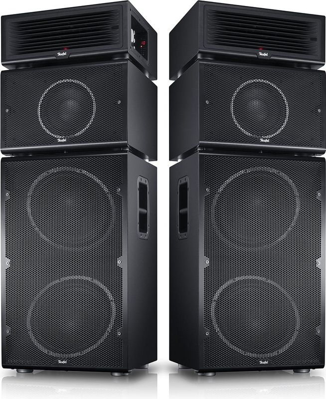 Teufel POWER HIFI stereo set - Modulair bluetooth luidsprekersysteem - Set van 2 - zwart