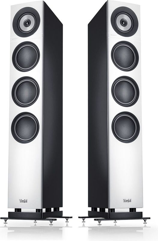 Teufel DEFINION 3 - High end vloerstaande speaker - Gepatenteerd SCA-coaxiaal chassis - Set van 2 - wit / zwart