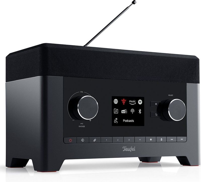 Teufel RADIO 3SIXTY - Internetradio met DAB+ /FM - Bluetooth - Spotify Connect - 360-gradengeluid - Voorkeuzezenders - zwart