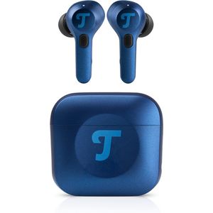 Teufel - Airy TWS Pro - Draadloze Koptelefoon - Blauw - ANC, Bluetooth 5.2, 32 uur speeltijd