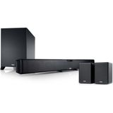 Teufel CINEBAR PRO Surround 4.1-Set - High end soundbar - Virtuele surround sound - 1 HDMI-uit - 4 x HDMI in - Draadloze XL subwoofer en actieve rearspeakers - Bluetooth - zwart