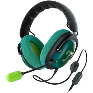Teufel ZOLA | Gaming HD Headset | 7.1 Binaural Surround Sound | Krachtige Bas | Dark Gray/Dark Gray/Teal & Lime