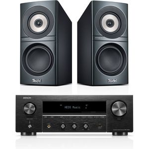 DEFINION 3S - Boekenplankspeakers - Antraciet - Met Denon DRA-900H AV-receiver