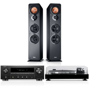 ULTIMA 40 + DENON DRA-900H + DUAL DT 500, Zwart/Schwarz