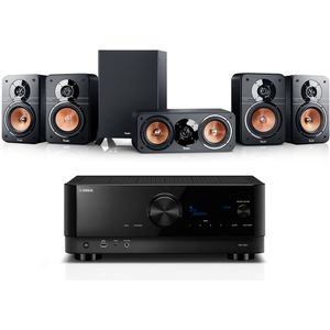 ULTIMA 20 SURROUND + Yamaha RX-V4A ""5.1-Set"", Zwart