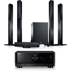 LT - 5.1-Set - Zwart - Yamaha RX-V6A - AV-receiver met Kolomluidsprekers en Subwoofer