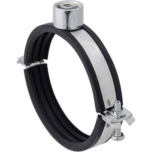 Fischer 500706, Rohrschelle, Schwarz, Stahl, 74 - 80 mm, 6,35 cm (2.5 Zoll), EPDM, Styrol-Butadien (SBR), Zink Stahl, 1 kN