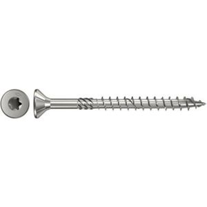 Fischer 657085 Spaanplaatschroeven 5 mm 50 mm Binnen-T, Interne vertanding, TX, Torx, T-profiel RVS V2A Corrosiebestend