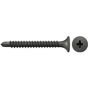 fischer Snelbouwschroef 3,5 x 55 trompetkop gefosfateerd fijne schroefdraad kruiskop PH