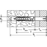 Fischer - Constructieplug SXR - Grijs - Kunststof - Per 5 Stuks