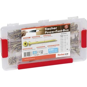 fischer Holzschrauben Sortiment PowerFast-Box FPF 667005 3,5 mm x 50 mm, 245 St.