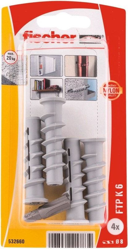 Fischer DHZ FTP K6K gasbetonpluggen (4x) 41692