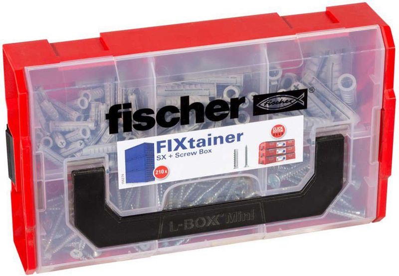 Fischer Fixtainer SX Pluggen- en Schroevenset - 210-delig - 534084