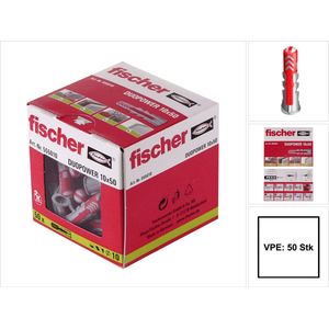 Fischer Plug Duopower 10x50mm (Prijs Per 50 Stuks)