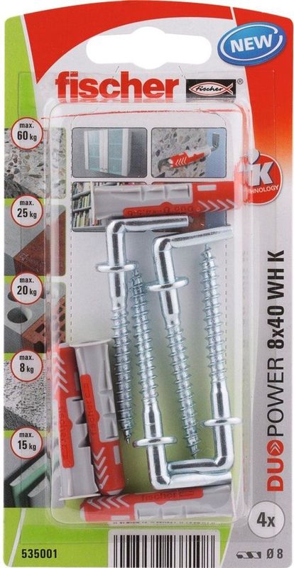 Inbusbouten Fischer DuoPower 535001 Studs 8 x 40 mm 4 Stuks