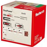 Pluggen Fischer DUOPOWER 8x40 (100st)