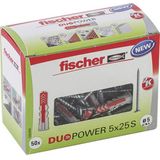 Fischer 535458 Universele Plug DuoPower S - 5 X 25mm - PZ2 - Verzonken Schroef (50st)