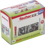 Plug - DUOPOWER - Universeel - Grijs - Nylon