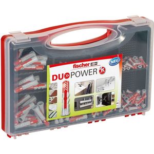 fischer - Red-Box DuoPower Pluggen - Set 280 Stuks - Geschikt Voor Diverse Bouwmaterialen