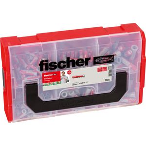Fischer FixTainer DuoPower Pluggen set - Universeel Pluggen - Voor Alle Bouwmaterialen - 210 Stuks