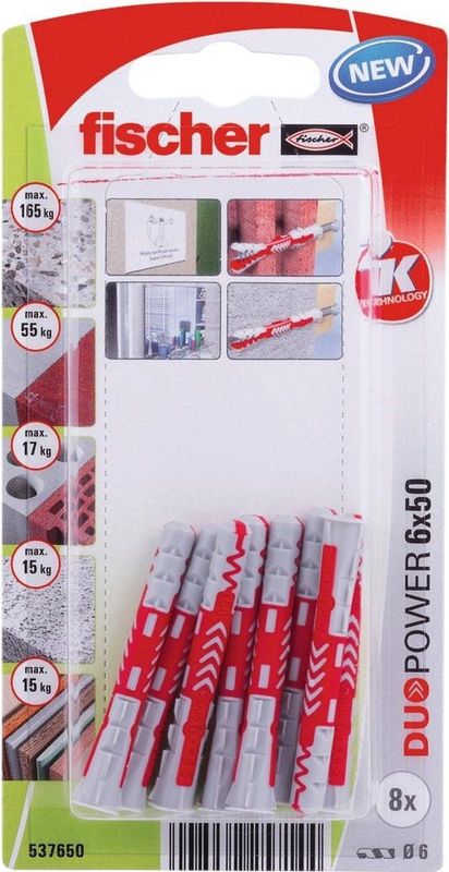 Fischer Plug Duopower 6x50 8stuks