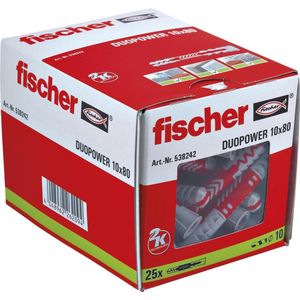 Fischer Duopower pluggen 10x80mm (25 Stuks)