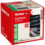 Fischer DUOPOWER 10 x 80 S - Kunststof Pluggen - 20 Stuks