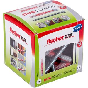 Fischer DUOPOWER 10 x 80 S - Kunststof Pluggen - 20 Stuks