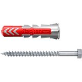 DUOPOWER - Universeelplug - Grijs - Nylon - Voor Alle Bouwmaterialen