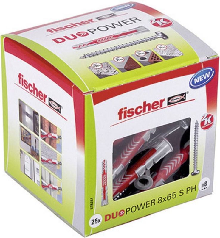 Fischer DUOPOWER 8x65 S PH LD 2-componenten plug 65 mm 8 mm 538261 25 stuk(s)