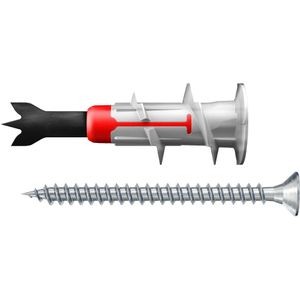 Fischer Gipsplaatplug DuoBlade met Schroef - Zelfborende Gipsplaatplug - met Schroef 4,5 X 40 Mm